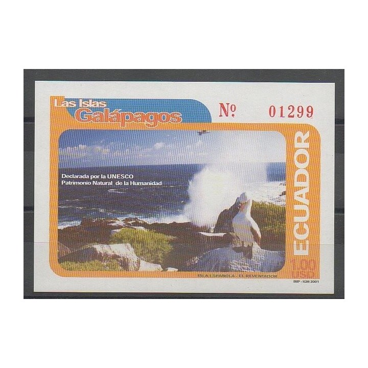 Timbres - Équateur - 2001 - No BF111 - Oiseaux