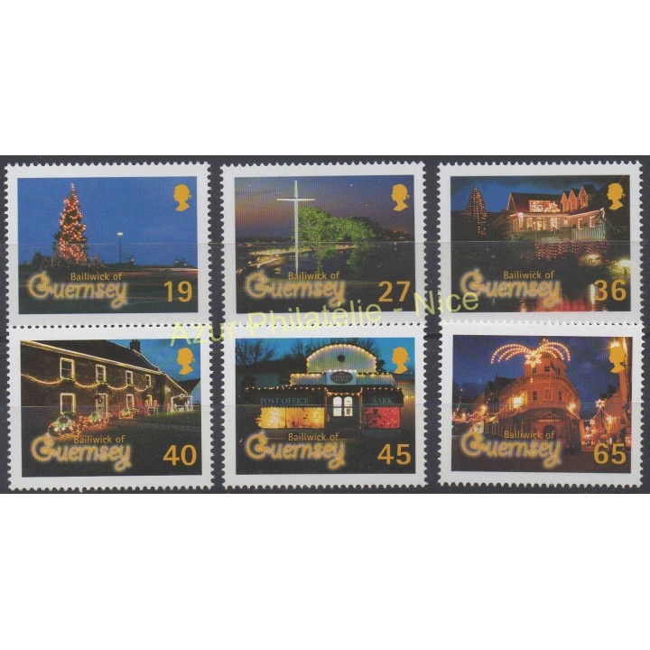 Timbres - Thème Noël - Guernesey - 2001 - No 917/922