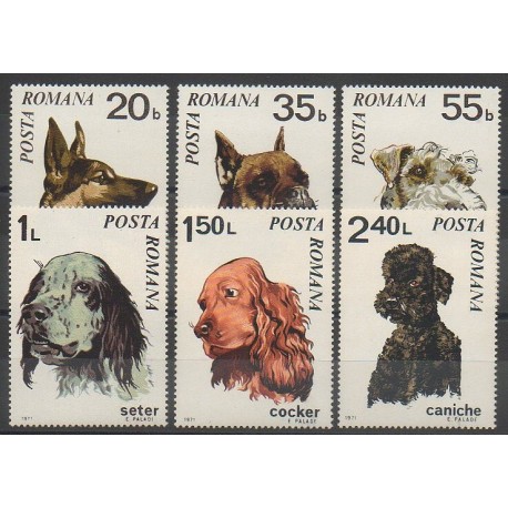 Romania - 1971 - Nb 2586/2591 - Dogs