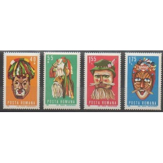 Stamps - Romania - 1969 - Nb 2509/2512 - Masks or carnaval