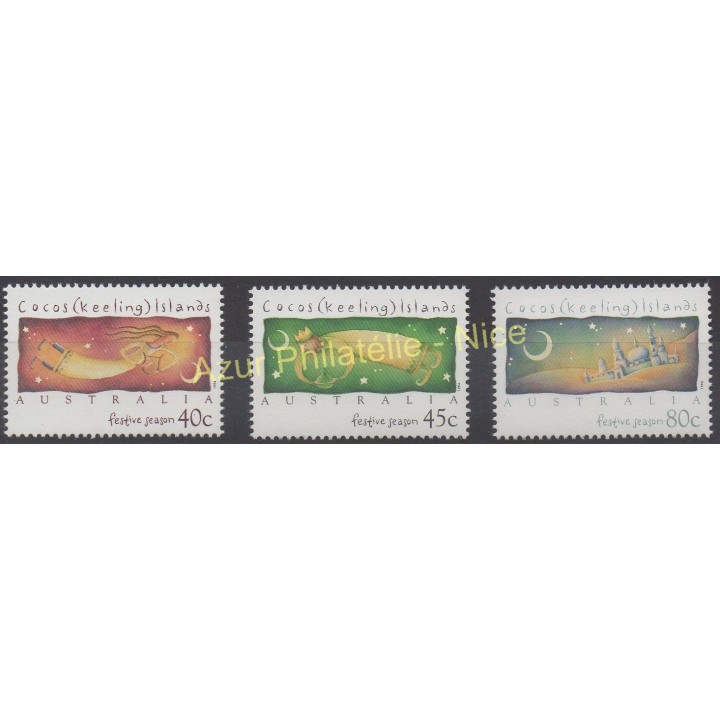 Timbres - Thème Noël - Cocos (Iles) - 1994 - No 310/312