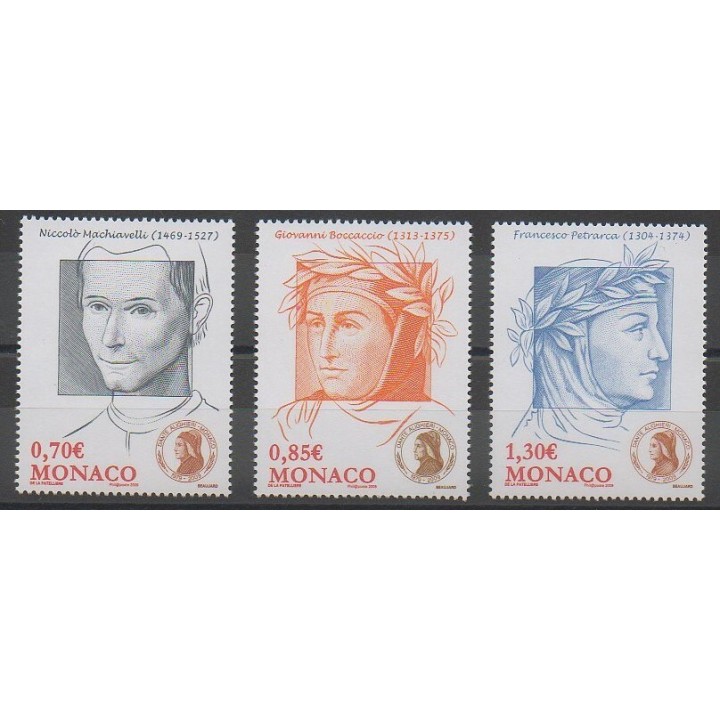 Timbres - Monaco - 2009 - No 2691/2693 - Célébrités