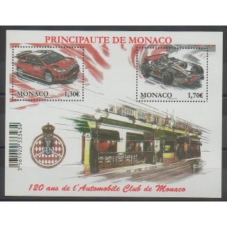Timbres - Monaco - 2009 - No BF95 - Voitures