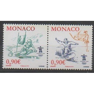 Stamps - Monaco - 2009 - Nb 2710/2711 - Winter Olympics