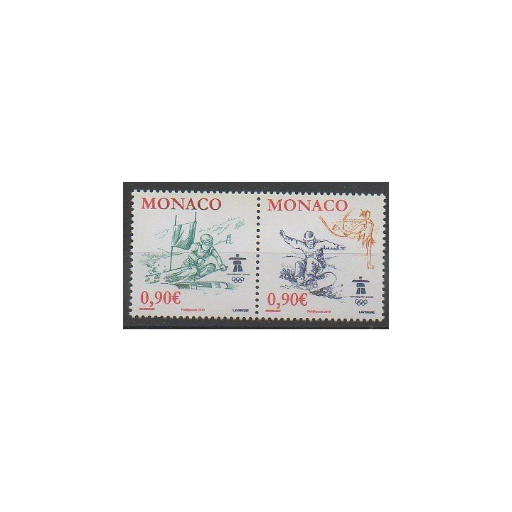 Timbres - Monaco - 2009 - No 2710/2711 - Jeux olympiques d'hiver