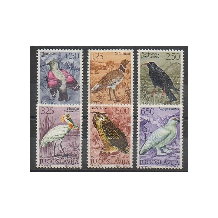 Stamps - Yugoslavia - 1972 - Nb 1345/1350 - Birds