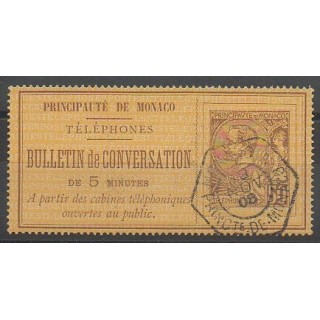 Stamps - Monaco - Phone Postage - 1886 - Nb 1 - Used