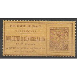 Monaco - Timbres-téléphone - 1886 - No 1 - Neuf avec charnière