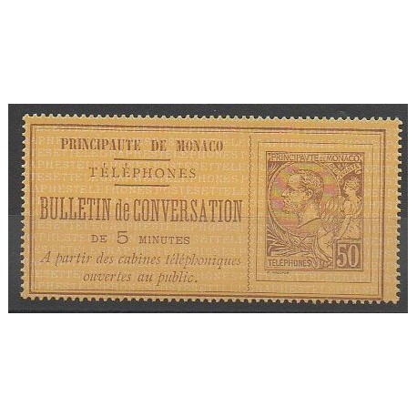 Monaco - Timbres-téléphone - 1886 - No 1 - Neuf avec charnière