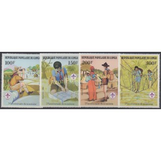 Timbres - Thème scouts - Congo (République du) - 1982 - No 663/666