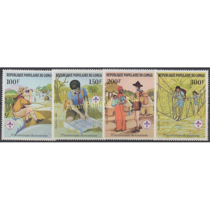 Stamps - Theme scouts - Congo (Republic of) - 1982 - Nb 663/666