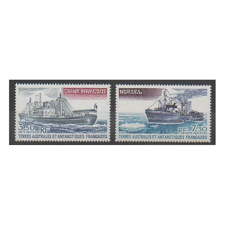 Timbres - TAAF  - Poste aérienne - 1980 - No PA63/PA64 - Navigation