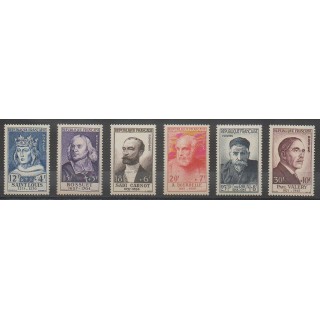 Timbres - France - Poste - 1954 - No 989/994 - Célébrités