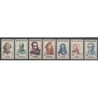 Timbres - France - Poste - 1957 - No 1132/1138 - Célébrités