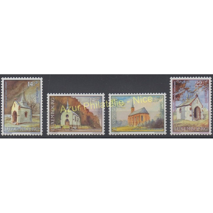 Timbres - Thème églises - Luxembourg - 1991 - No 1209/1212