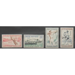 Timbres - France - Poste - 1958 - No 1161/1164 - Sports divers