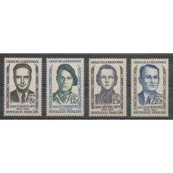 France - Poste - 1958 - Nb 1157/1160 - Celebrities - Second World War