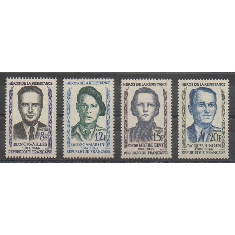 France - Poste - 1958 - Nb 1157/1160 - Celebrities - Second World War