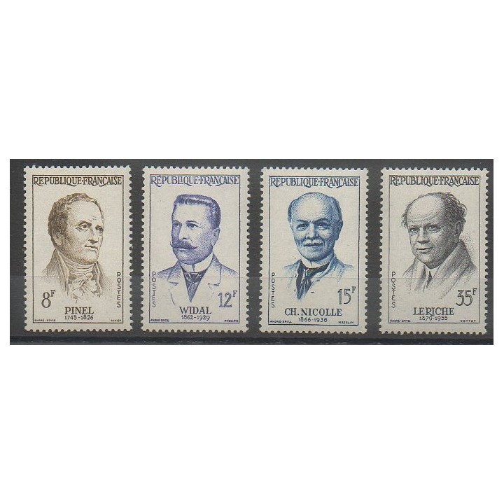 Stamps - France - Poste - 1958 - Nb 1142/1145 - Celebrities - Health