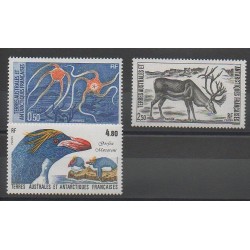 TAAF - 1987 - No 122/124 - Animaux marins - Oiseaux - Mammifères