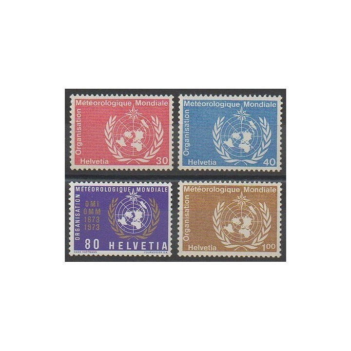 Timbres - Suisse - 1973 - No S437/S440 - Sciences et Techniques
