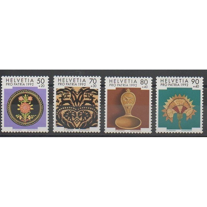 Timbres - Suisse - 1992 - No 1399/1402 - Art