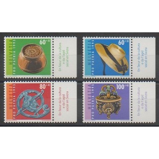 Stamps - Swiss - 1995 - Nb 1476/1479 - Art