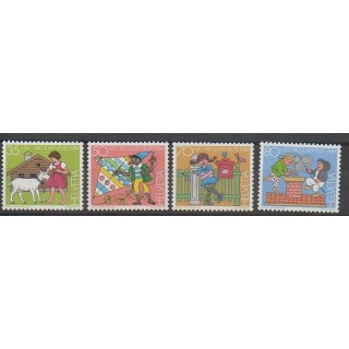 Stamps - Swiss - 1984 - Nb 1213/1216 - Childhood