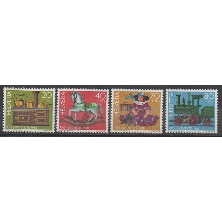 Timbres - Suisse - 1983 - No 1189/1192 - Enfance