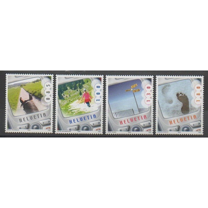 Stamps - Swiss - 2005 - Nb 1859/1862 - Science