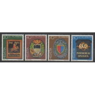 Stamps - Swiss - 1981 - Nb 1128/1131 - Art