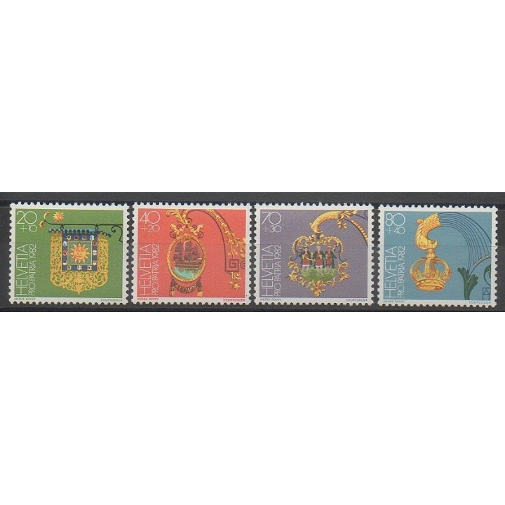 Timbres - Suisse - 1982 - No 1152/1155 - Art
