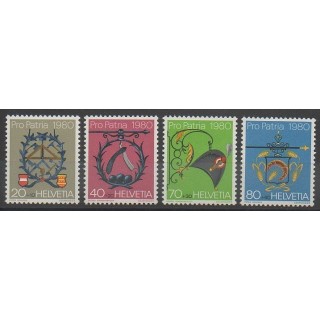 Stamps - Swiss - 1980 - Nb 1106/1109 - Art