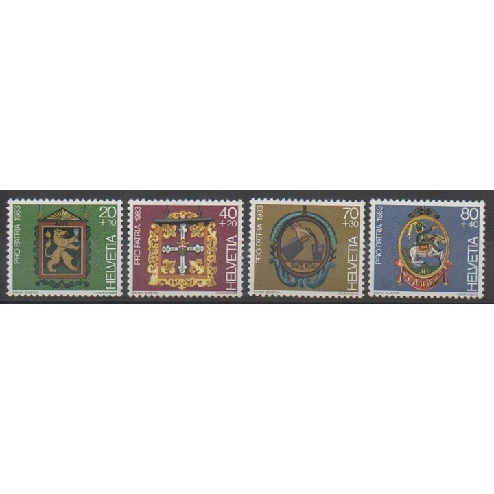 Timbres - Suisse - 1983 - No 1180/1183 - Art