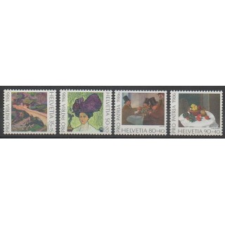 Stamps - Swiss - 1986 - Nb 1246/1249 - Paintings