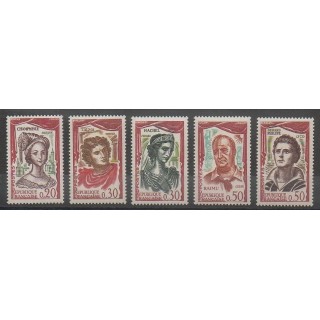 Timbres - France - Poste - 1961 - No 1301/1305 - Cinéma