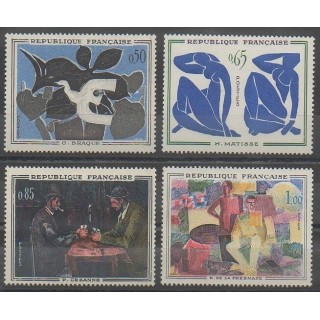 Stamps - France - Poste - 1961 - Nb 1319/1322 - Paintings