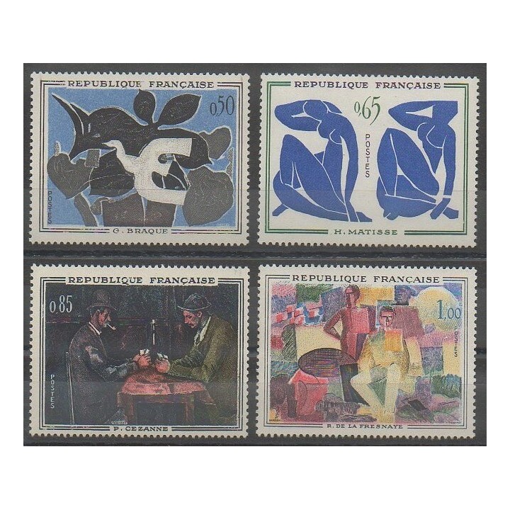 Stamps - France - Poste - 1961 - Nb 1319/1322 - Paintings
