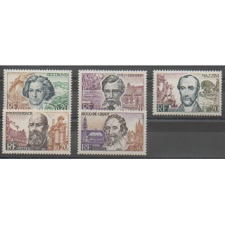 Stamps - France - Poste - 1963 - Nb 1382/1386 - Celebrities