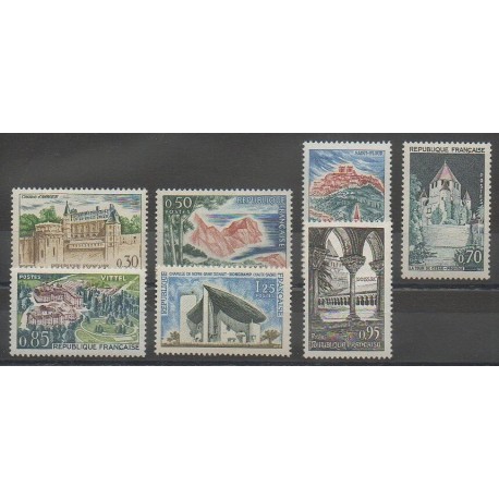 France - Poste - 1963 - Nb 1390/1394A - Monuments