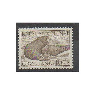 Timbres - Groenland - 1973 - No 71 - Mammifères - Animaux marins