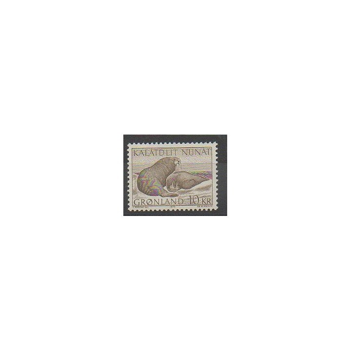 Timbres - Groenland - 1973 - No 71 - Mammifères - Animaux marins