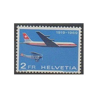 Timbres - Suisse - 1969 - No PA46 - Aviation