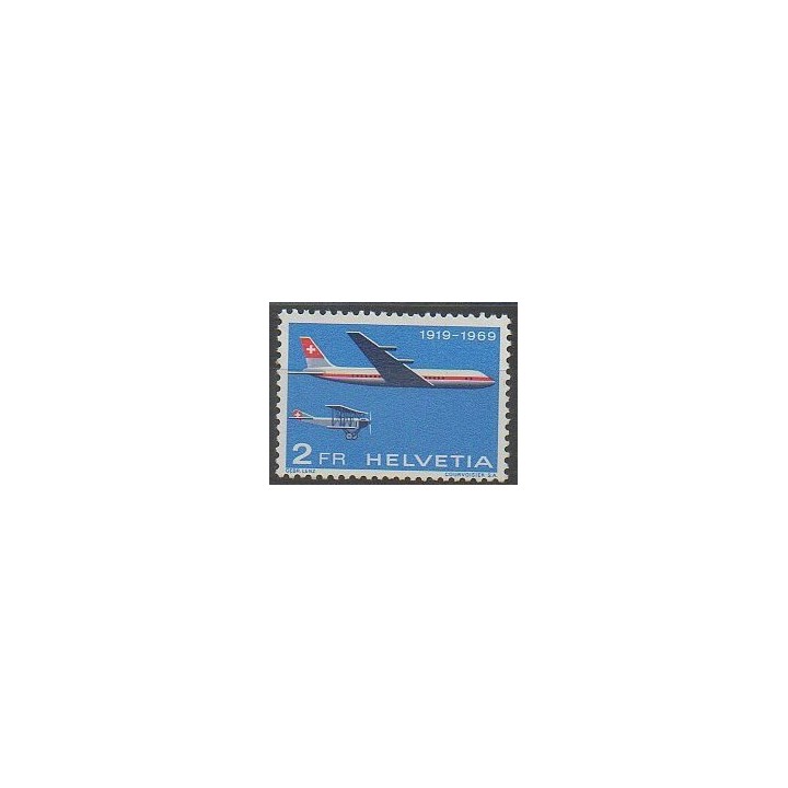 Timbres - Suisse - 1969 - No PA46 - Aviation