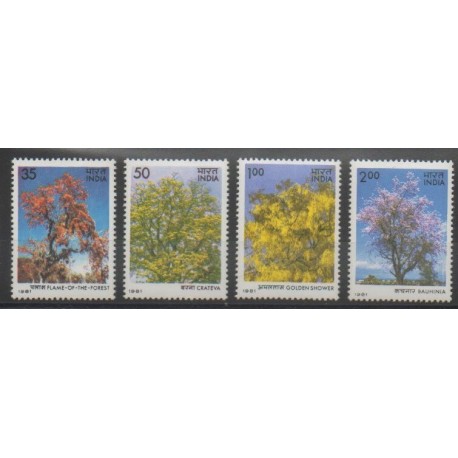 India - 1981 - Nb 678/681 - Trees