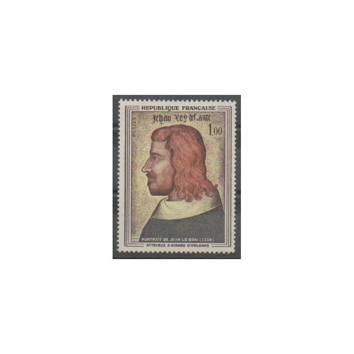 Timbres - France - Poste - 1964 - No 1413 - Peinture