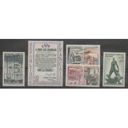 France - Poste - 1964 - No 1407/1411 - Seconde Guerre Mondiale
