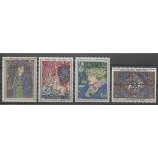 Timbres - France - Poste - 1964 - No 1424/1427 - Peinture
