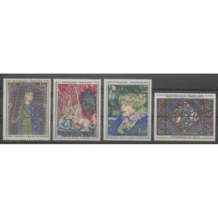 Timbres - France - Poste - 1964 - No 1424/1427 - Peinture
