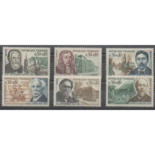 Timbres - France - Poste - 1966 - No 1470/1475 - Célébrités